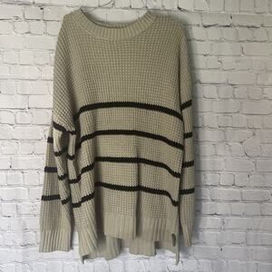 So Tan and Black Sweater Size XXL Stretch Women Soft Warm Cozy Long Sleeves